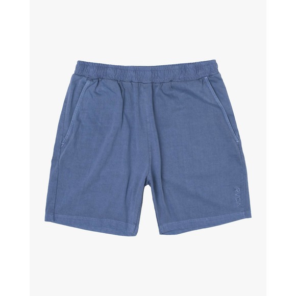 RVCA PTC Elastic Walk Shorts 18" Mens Small 100% Cotton AVYWS00163 Comfy Blue - Picture 1 of 8
